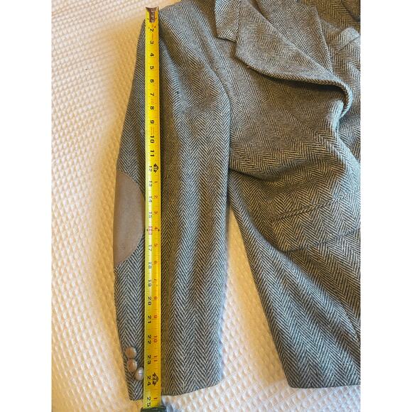 Farah Clothing Co Men's Brown Tweed Wool Elbow Patch Blazer Size 44R Academia - Picture 5 of 16